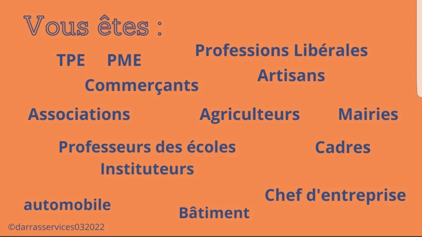 Liste du type d'entreprises ciblées par l'entreprise DARRAS-Services